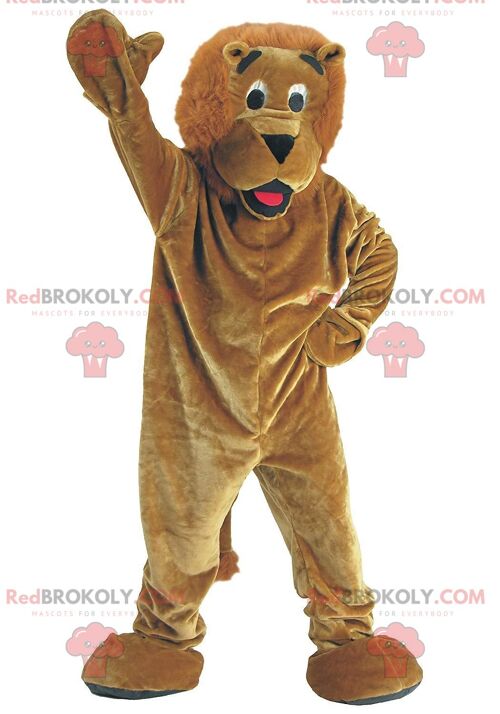 Customizable brown dog REDBROKOLY mascot, plush dog / REDBROKO_010968