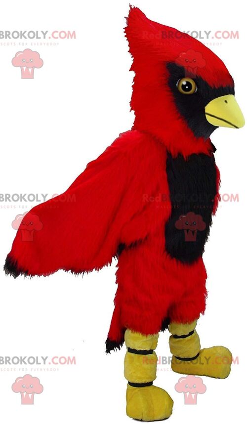 Brown and yellow falcon REDBROKOLY mascot, colorful eagle costume / REDBROKO_010976