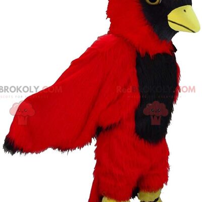 Falco marrone e giallo REDBROKOLY mascotte, costume aquila colorata / REDBROKO_010976
