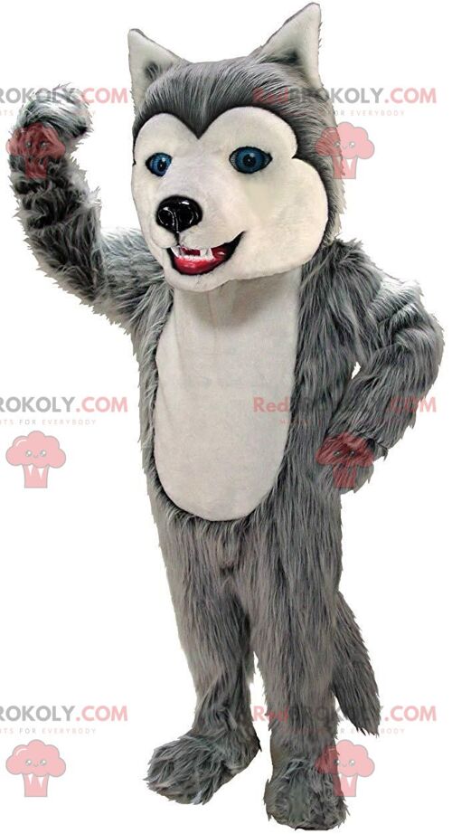 Brown and white badger REDBROKOLY mascot, polecat costume / REDBROKO_010978