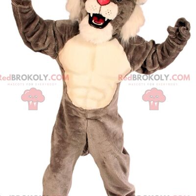 Bulldog REDBROKOLY mascotte, peluche cane grigio costume / REDBROKO_011017