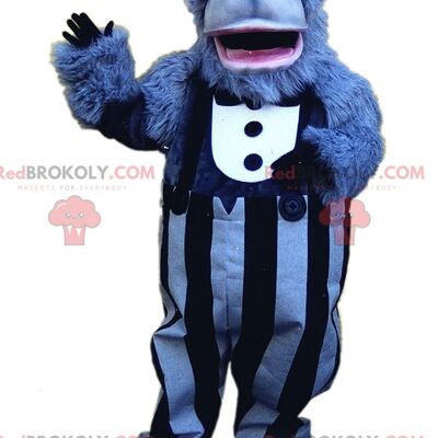 Steller's Jay REDBROKOLY mascot, blue jay costume, bird / REDBROKO_011019