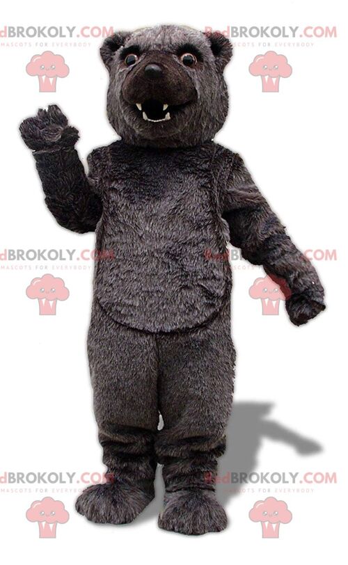 Black and white panda REDBROKOLY mascot, Asian teddy bear costume / REDBROKO_011027