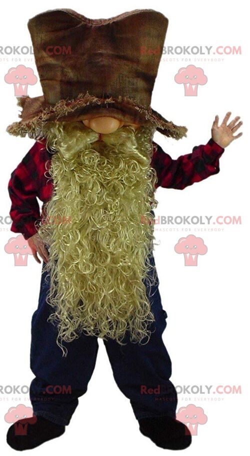 Terrifying scarecrow REDBROKOLY mascot, horror costume / REDBROKO_011061