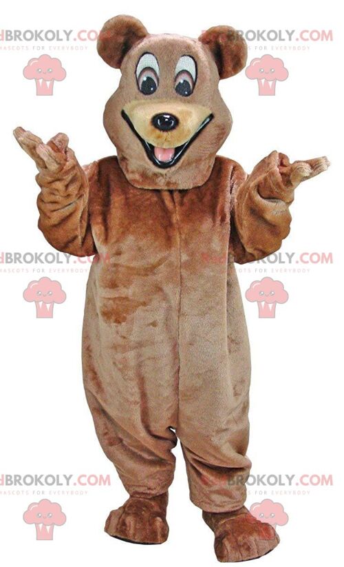 Brown monkey REDBROKOLY mascot, marmoset costume, chimpanzee / REDBROKO_011066