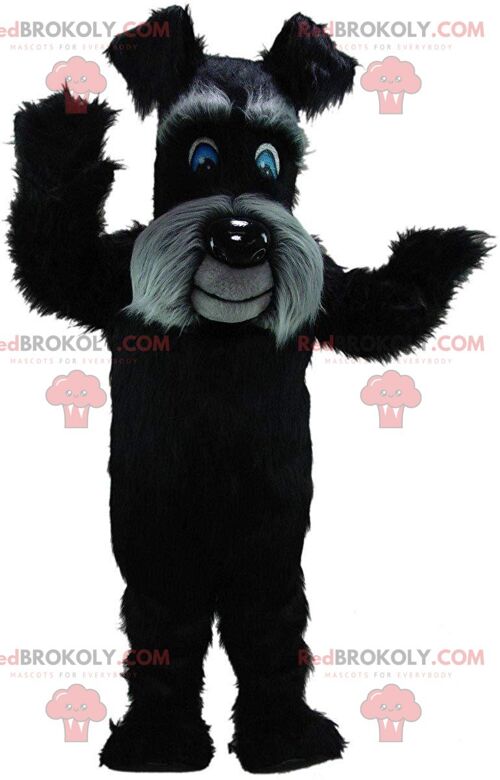 Giant bulldog REDBROKOLY mascot, plush gray dog costume / REDBROKO_011069