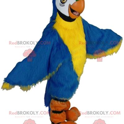 Giant black duck REDBROKOLY mascot, colorful bird costume / REDBROKO_011074