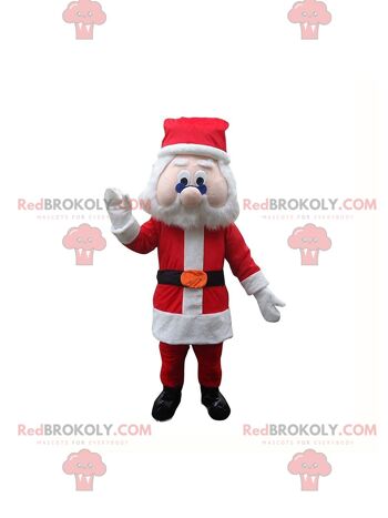 Mascotte de Lutin de Noël rouge et blanc REDBROKOLY, costume de Père Noël / REDBROKO_011160 1