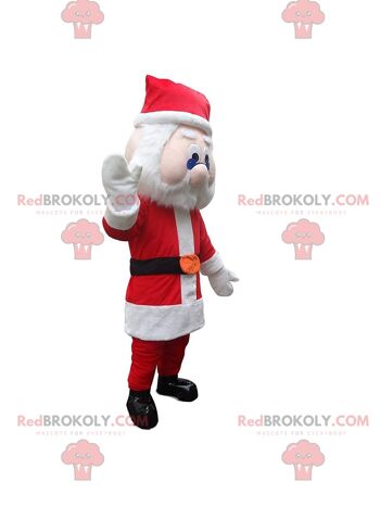 Mascotte de Lutin de Noël rouge et blanc REDBROKOLY, costume de Père Noël / REDBROKO_011160 2