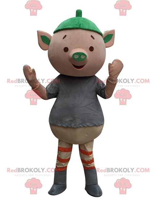 Christmas teddy bear REDBROKOLY mascot, Christmas costume / REDBROKO_011171