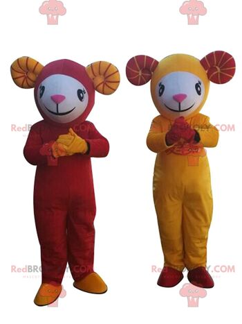 2 mascottes tigre REDBROKOLY en tenue de Kung fu, costumes de karaté / REDBROKO_011175 1