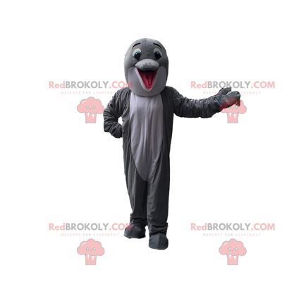 Very hairy polar bear REDBROKOLY mascot, white teddy bear costume / REDBROKO_011229