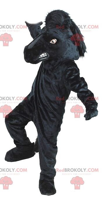 Mascotte de panthère noire REDBROKOLY aux gros crocs, costume de félin / REDBROKO_011241