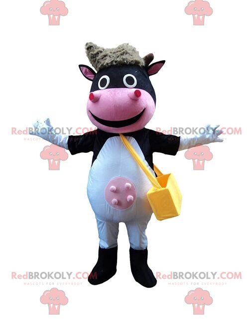 White and black cow REDBROKOLY mascot, cow costume / REDBROKO_011285