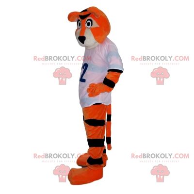 Brown otter REDBROKOLY mascot with red eyes, river costume / REDBROKO_011347