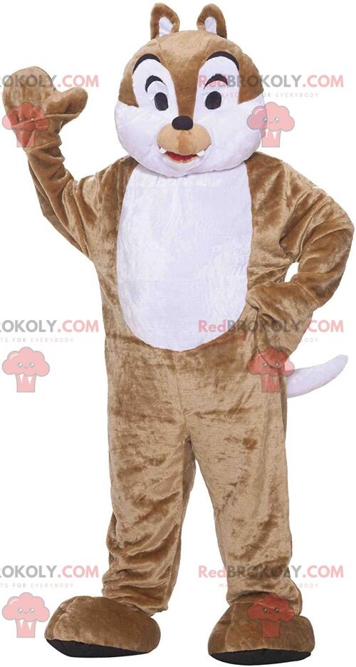 Brown and white fox REDBROKOLY mascot, forest animal costume / REDBROKO_011399