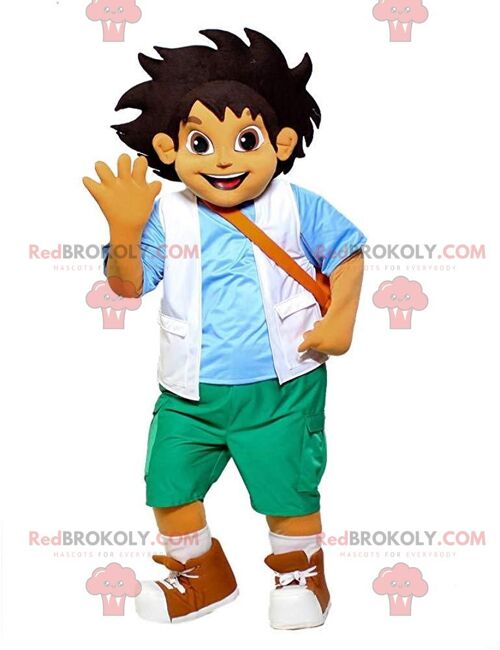 Giant hand REDBROKOLY mascot, "High five" costume with a bandage / REDBROKO_011450