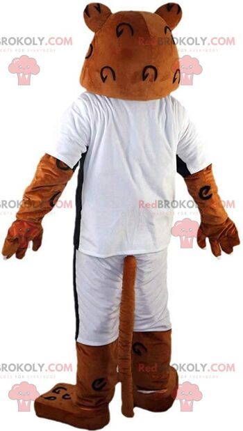 Mascotte de tigre orange, blanc et noir REDBROKOLY, costume d'animal sauvage / REDBROKO_011457 3