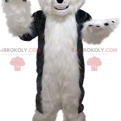 Giant beige and white meerkat REDBROKOLY mascot, desert costume / REDBROKO_011460