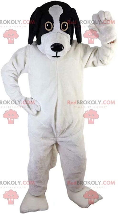 Brown and beige dog REDBROKOLY mascot, hairy fox terrier costume / REDBROKO_011463