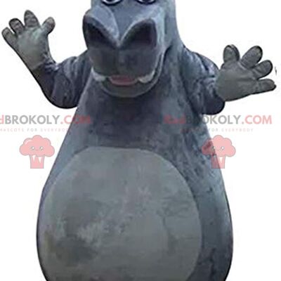 Elephant REDBROKOLY mascot with overalls, pachyderm costume / REDBROKO_011474