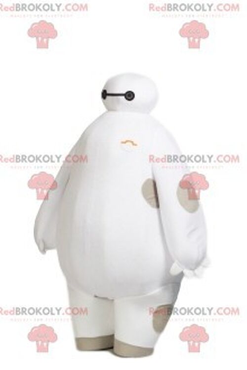 REDBROKOLY mascot silky white rabbit with his sky blue vest / REDBROKO_011691