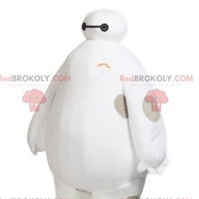 REDBROKOLY mascot silky white rabbit with his sky blue vest / REDBROKO_011691