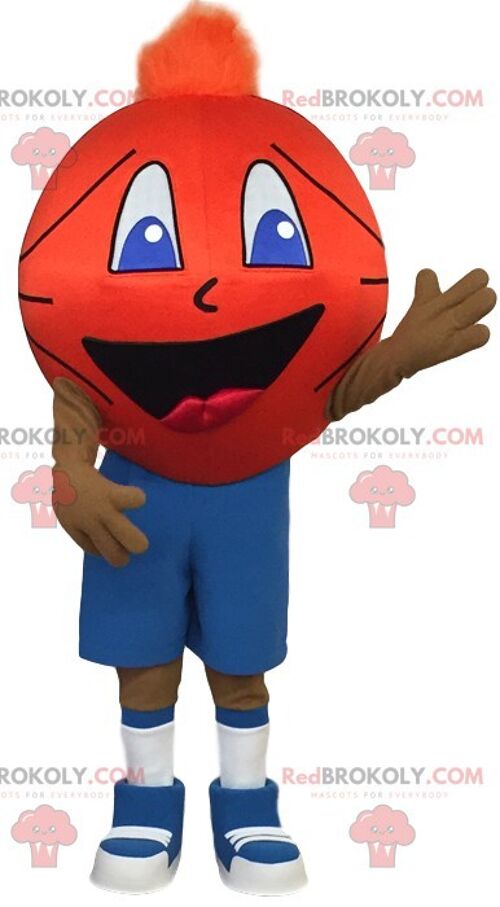 Boxer REDBROKOLY mascot with his yellow crown and red shorts / REDBROKO_011802