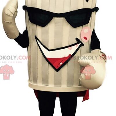 Very funny brown and white dog REDBROKOLY mascot / REDBROKO_011883