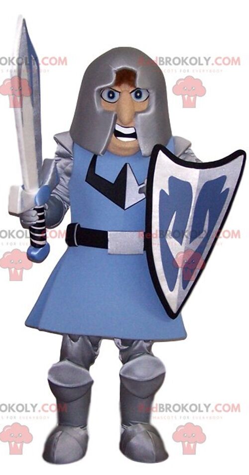 Knight REDBROKOLY mascot with his shield / REDBROKO_011904
