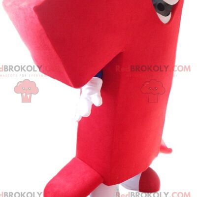 Little gray mouse REDBROKOLY mascot in handyman outfit / REDBROKO_011930