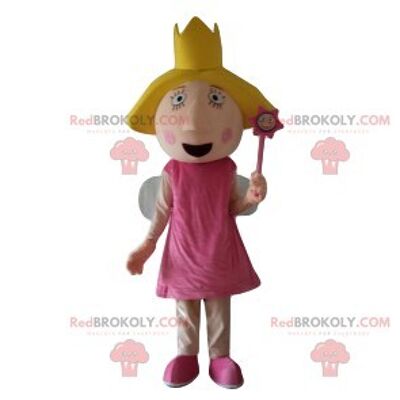 Hello Kitty REDBROKOLY mascot with her fuchsia dress / REDBROKO_012052