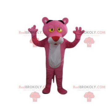 Mascotte REDBROKOLY ours fuchsia avec un gros museau violet / REDBROKO_012074