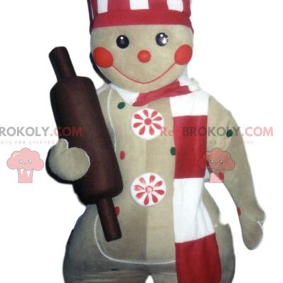 Omino di pan di zenzero REDBROKOLY mascotte con zucchero d'orzo / REDBROKO_012148
