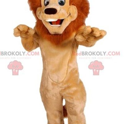 Orange lion cub REDBROKOLY mascot. Lion cub costume / REDBROKO_012200