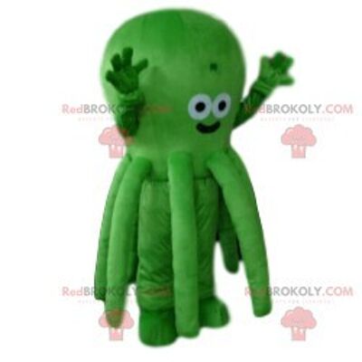 Pink octopus REDBROKOLY mascot. Pink octopus costume / REDBROKO_012265