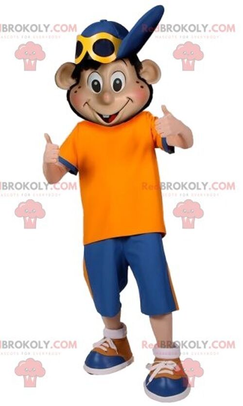 Cereal bar REDBROKOLY mascot. Cereal bar costume / REDBROKO_012329