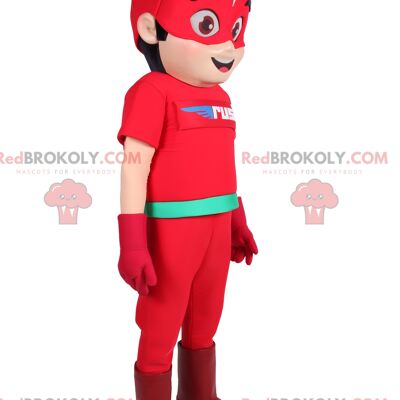REDBROKOLY mascotte M&M'S rosso. Costume rosso da M&M / REDBROKO_012388