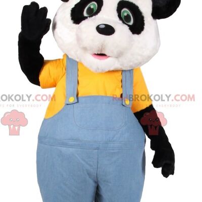 REDBROKOLY Maskottchen brauner Hase mit blauem Overall. /REDBROKO_012407