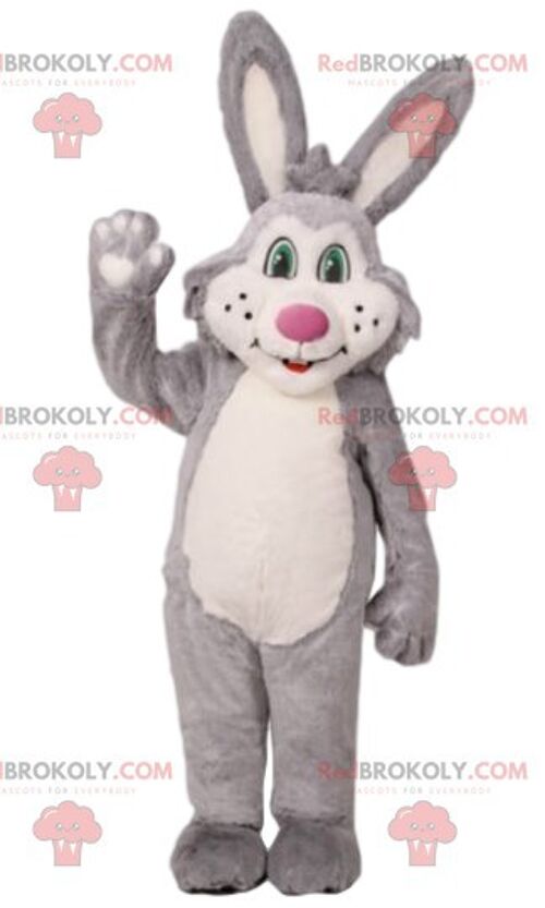 REDBROKOLY mascot brown and cream rabbit. Bunny costume / REDBROKO_012493