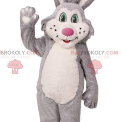 REDBROKOLY mascotte coniglio marrone e crema. Costume da coniglietto / REDBROKO_012493