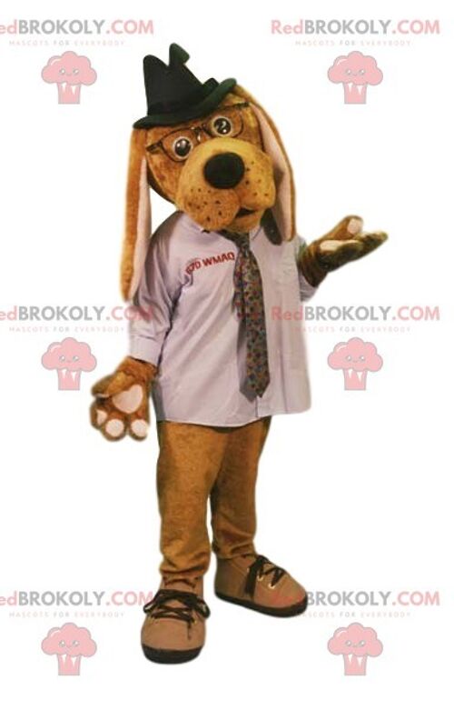 REDBROKOLY mascot brown kangoourou with rollers pastry / REDBROKO_012587