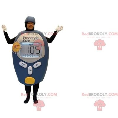 Orange television REDBROKOLY mascot with antenna. TV costume / REDBROKO_012629