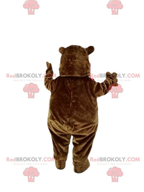 Brown bear REDBROKOLY mascot. Brown bear costume / REDBROKO_012764