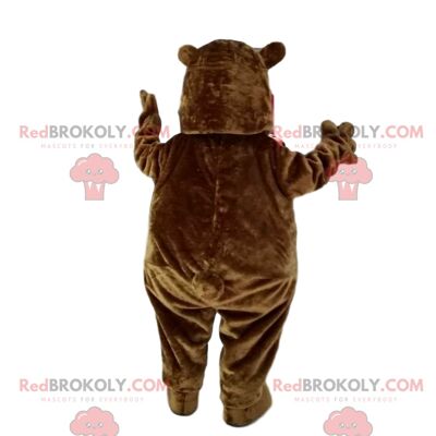 Brown bear REDBROKOLY mascot. Brown bear costume / REDBROKO_012764