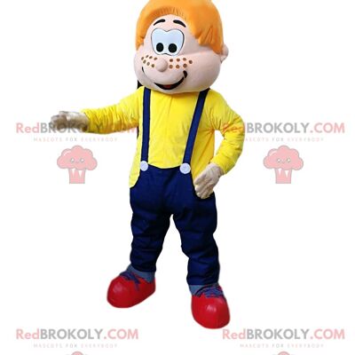 Lupo grigio REDBROKOLY mascotte con una giacca nera. Costume da lupo / REDBROKO_012773