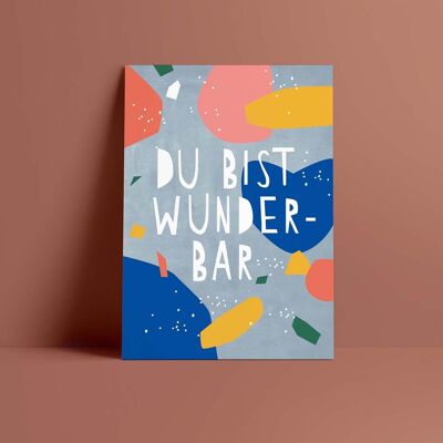 Postkarte // Du bist wunderbar