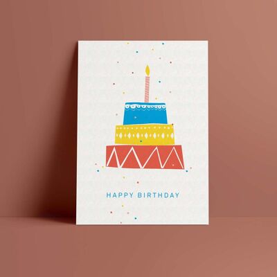 Cartolina // Torta »Buon compleanno«