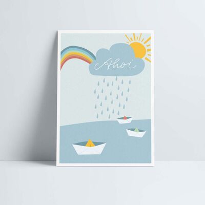 Postcard // Paper Boats »Ahoi«