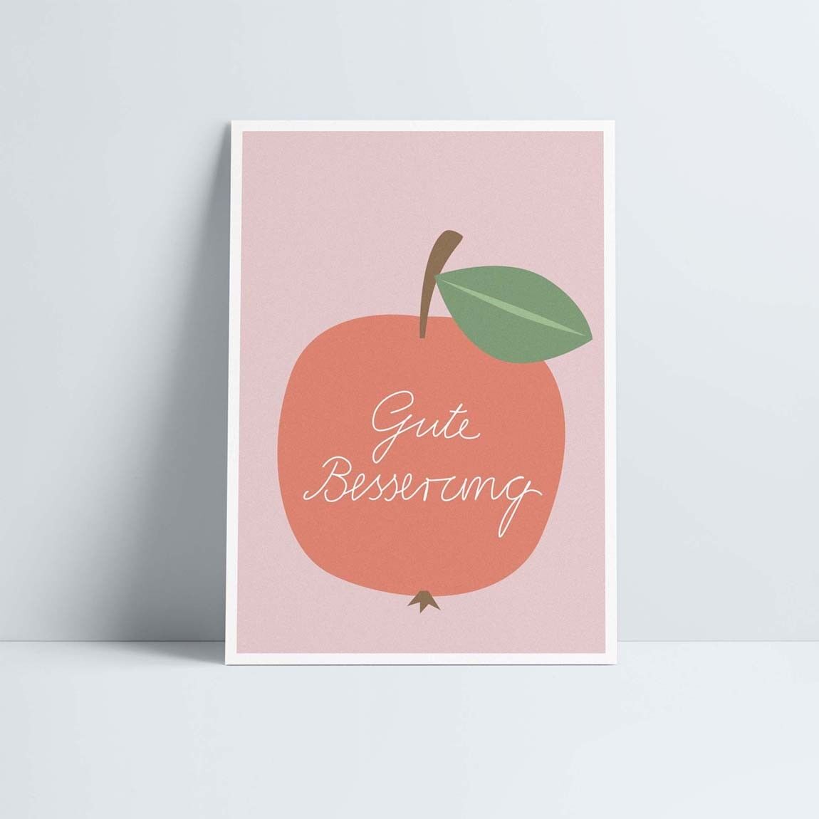 Cartolina // Mela "Guarisci presto"